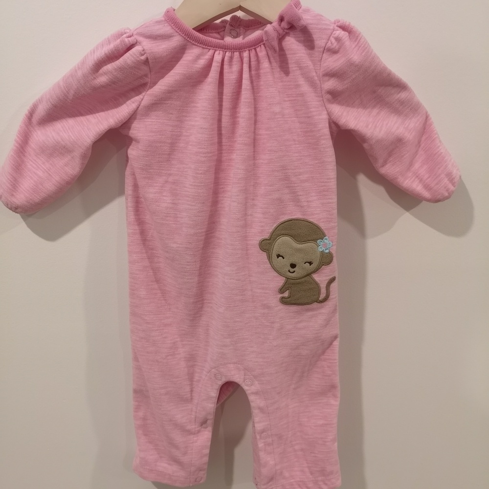 Child of Mine | One piece pink monkey jumper